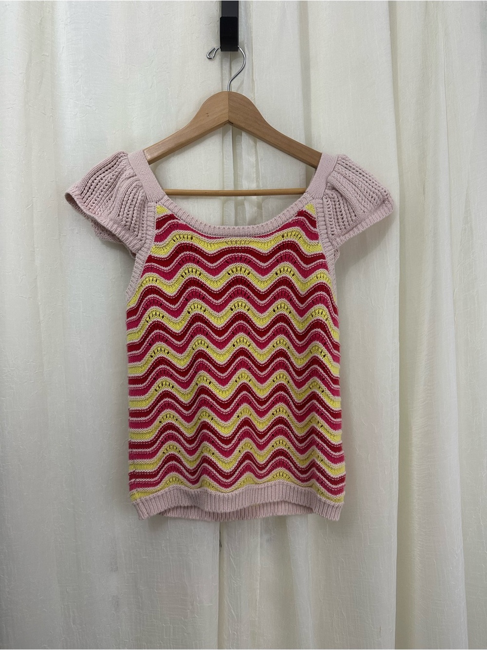 Y2K Cottagecore Cable Knit Pullover Sz S